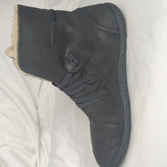 Camper Peu Cami Women's Gray Shearling /Fleece Lined Leather Ankle Boots - Picture 5 of 9